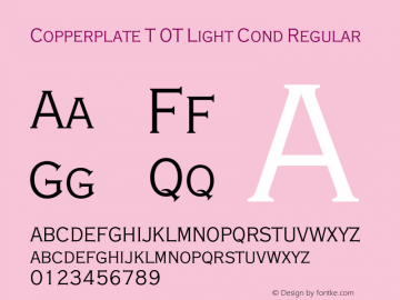 Copperplate T OT Light Cond