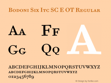 Bodoni Six Itc SC E OT