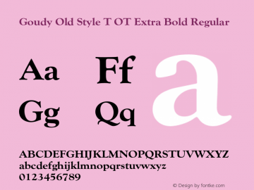 Goudy Old Style T OT Extra Bold