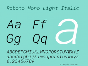 Roboto Mono Light