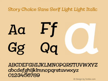 Story Choice Sans Serif Light