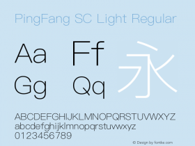 PingFang SC Light