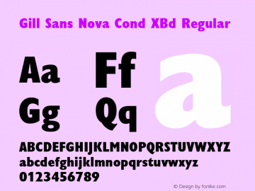 Gill Sans Nova Cond XBd