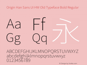 Origin Han Sans UI HW Old Typeface Bold