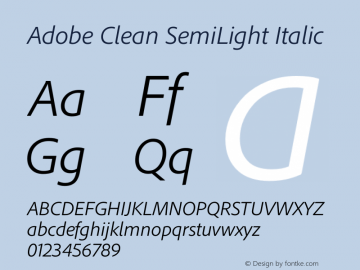 Adobe Clean SemiLight