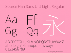 Source Han Sans UI J Light