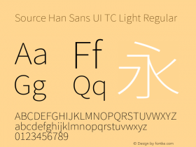 Source Han Sans UI TC Light