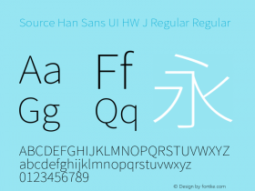 Source Han Sans UI HW J Regular