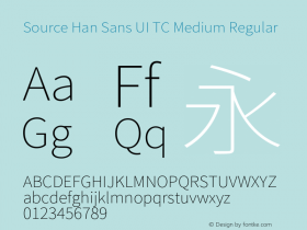 Source Han Sans UI TC Medium