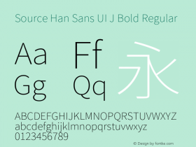 Source Han Sans UI J Bold