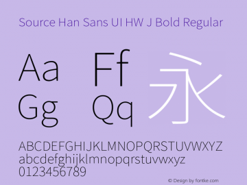 Source Han Sans UI HW J Bold