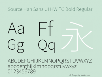 Source Han Sans UI HW TC Bold