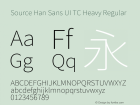 Source Han Sans UI TC Heavy