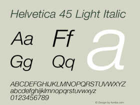 Helvetica 45 Light