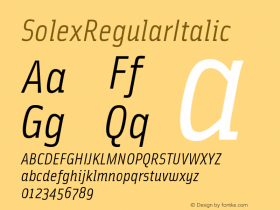 SolexRegularItalic