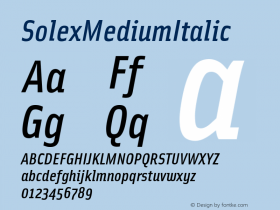 SolexMediumItalic