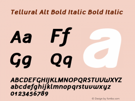 Tellural Alt Bold Italic