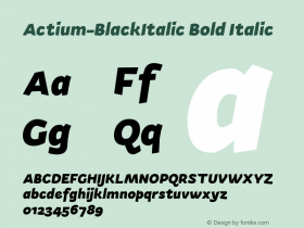 Actium-BlackItalic