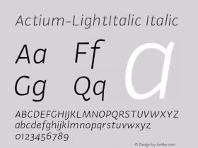 Actium-LightItalic