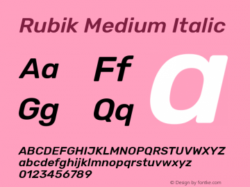 Rubik Roman Bold-Font Family Search-Fontke.com