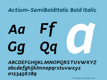 Actium-SemiBoldItalic