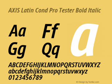 AXIS Latin Cond Pro Tester Bold