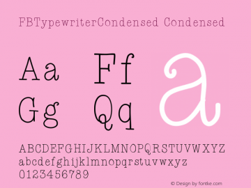 FBTypewriterCondensed