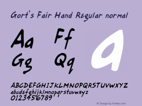 Gort's Fair Hand Regular