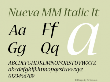 Nueva MM Italic