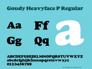 Goudy Heavyface P