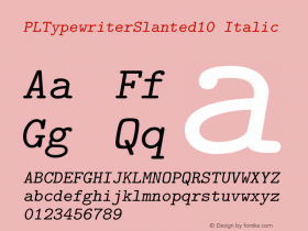 PLTypewriterSlanted10