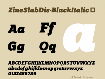 ZineSlabDis-BlackItalic