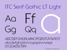 ITC Serif Gothic LT
