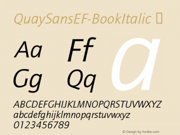 QuaySansEF-BookItalic