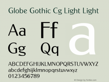 Globe Gothic Cg Light