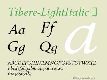 Tibere-LightItalic