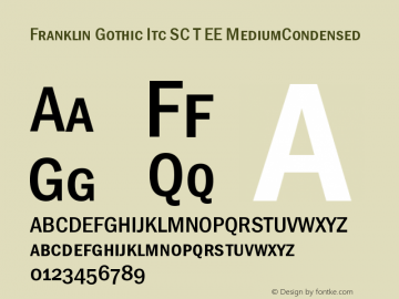 Franklin Gothic Itc SC T EE