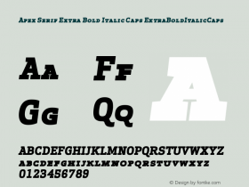 Apex Serif Extra Bold Italic Caps