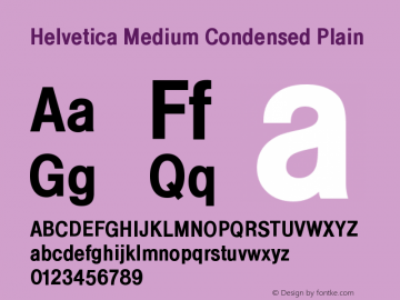 Helvetica Medium Condensed
