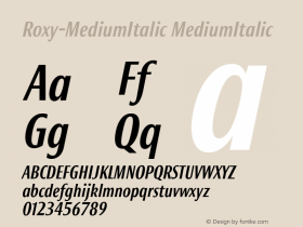 Roxy-MediumItalic