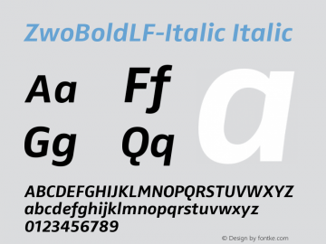 ZwoBoldLF-Italic