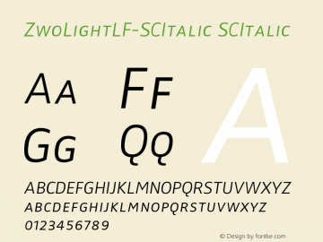 ZwoLightLF-SCItalic