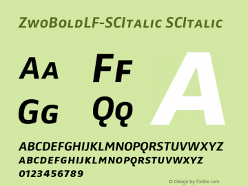 ZwoBoldLF-SCItalic