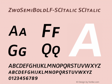 ZwoSemiBoldLF-SCItalic