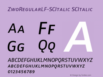 ZwoRegularLF-SCItalic