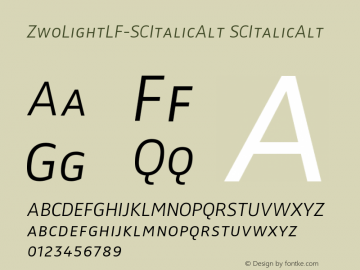 ZwoLightLF-SCItalicAlt