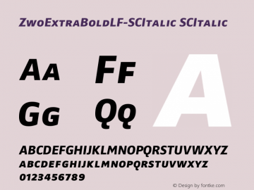 ZwoExtraBoldLF-SCItalic