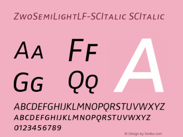 ZwoSemiLightLF-SCItalic