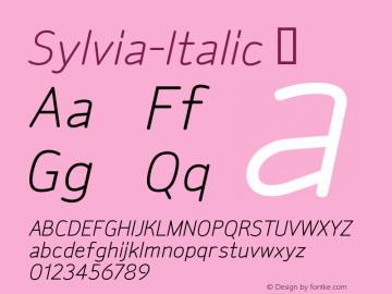 Sylvia-Italic