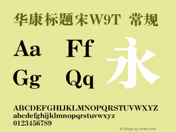 华康标题宋W9T